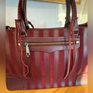 Rebecca Minkoff Burgundy Striped Handbag